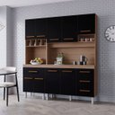 Ver imagem 1 de Kit Zínia com Paneleiro 9 Portas 4 Gavetas Cozinha Mb1 180cm