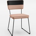 Ver imagem 4 de Mesa De Jantar Capri 160 Off White 6 Cadeiras Allana B05 Faixa Corano Preto Linho Rosê - Lyam