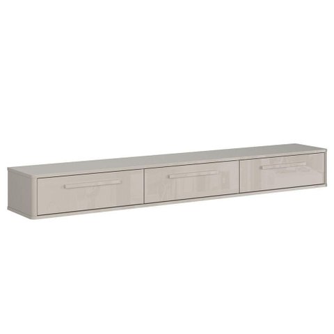 Rack Bancada Suspensa para Tv de até 70 3 Portas Bela 1.8 Off White Perolizado