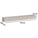 Ver imagem 2 de Rack Bancada Suspensa para Tv de até 70 3 Portas Bela 1.8 Off White Perolizado