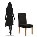 Ver imagem 7 de Sala Jantar Isa 120cm Vidro 4 Cadeiras Elegance Preto/Mel
