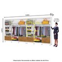 Ver imagem 4 de Closet Casal Duplo Lu 12PTS 8 Gavetas sem Espelho com Pés Quadrados Carioca Móveis