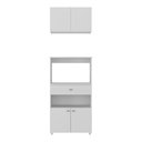 Ver imagem 4 de Kit Armário de Cozinha 62,5cm com Balcão para Forno/micro-ondas Multimóveis Mp2281 Branco