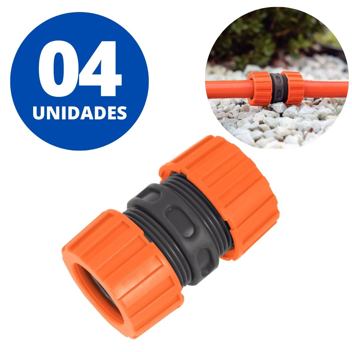 Emenda Ligação Reparadora Extensor Para Mangueira 1/2" | Tramontina | Kit 04 Un - 8