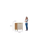 Ver imagem 5 de Balcão para Cozinha 80cm Selene 88x80x52 cm Marrom/Jequitibá/Off White Fosco