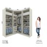 Guarda-roupa Modulado de Canto Closet com Espelho 6 Portas 3 Gavetas Seletto - 3