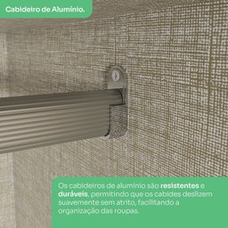 Guarda Roupa Modulado de Canto com Espelho 6 Portas 3 Gavetas Seletto Areia - 10