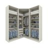Guarda-roupa Modulado de Canto Closet com Espelho 6 Portas 3 Gavetas Seletto - 4