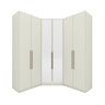 Guarda-roupa Modulado de Canto Closet com Espelho 6 Portas 3 Gavetas Seletto - 2