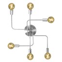 Ver imagem 1 de Lustre Plafon Hashtag Escovado De 6 Braços
