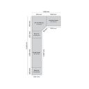Ver imagem 5 de Guarda Roupa Casal Modulado 5 Peças com Cabeceira 9 Portas 6 Gavetas Seletto Areia Cinza