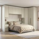 Ver imagem 1 de Guarda Roupa Casal Modulado 5 Peças com Cabeceira 9 Portas 6 Gavetas Seletto Areia HP