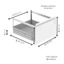 Ver imagem 7 de Gaveteiro Arquivo de Aço 4 Gavetas 136,2x47x57 Cm