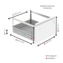 Ver imagem 7 de Gaveteiro Arquivo de Aço 4 Gavetas 136,2x47x57 Cm