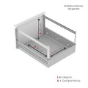 Ver mais imagens de Gaveteiro Arquivo de Aço 4 Gavetas 136,2x47x57 Cm