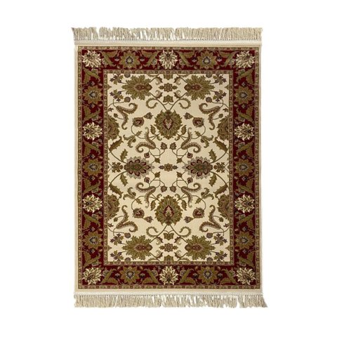 Tapete Persa Vermelho com Bege Ideal para Quarto e Sala 100x150