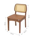 Ver imagem 4 de Kit 2 Cadeiras para Cozinha de Madeira Maciça e Tela Portugal Marrom/Caramelo