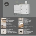 Ver imagem 6 de Cômoda para Quarto 6 Gavetas 95x136x43,3 C Fort Branco