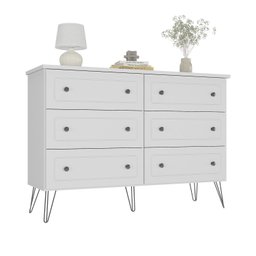 Cômoda para Quarto 6 Gavetas 95x136x43,3 C Fort - 2