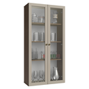 Ver imagem 3 de Módulo Cristaleira 70 cm 2 Portas de Vidro Rustic/Crema Vik Madesa