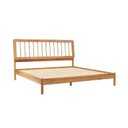 Ver imagem 2 de Cama King Frame 100 % Madeira Maciça Bege/Caramelo