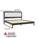 Ver imagem 3 de Cama King Frame 100 % Madeira Maciça Preto