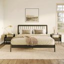 Ver imagem 1 de Cama King Frame 100 % Madeira Maciça Preto
