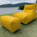 Ver imagem 1 de Cadeira Espreguiçadeira Poltrona Puff Solteiro Aconchegante Ambiente Externo Inteligente Decorativo
