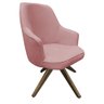 Cadeira Giratória Lara Suede Rose - Dominic Decor - 1