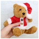 Ver imagem 2 de Ursinho de Pelúcia Roupa e Gorro Natalino Enfeite 17cm