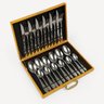 Faqueiro 24 Peças Inox com Maleta Elegante e Design Premium:dourada - 1