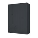 Ver imagem 3 de Guarda-Roupa 4 Portas 2 Gavetas Fort Cinza/Grafitto