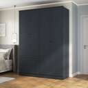 Ver imagem 1 de Guarda-Roupa 4 Portas 2 Gavetas Fort Cinza/Grafitto