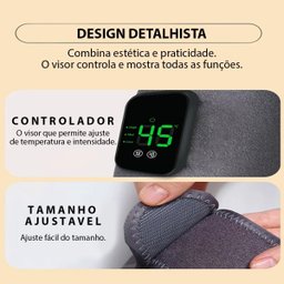 Massageador Ombreira Compressao Esquenta Massageia Corpo Joelho Ombro Panturrilha 3 Modos - 6