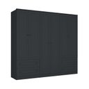 Ver imagem 3 de Guarda-Roupa Casal 6 Portas 4 Gavetas Fort Cinza/Grafitto