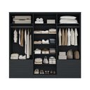 Ver imagem 2 de Guarda-Roupa Casal 6 Portas 4 Gavetas Fort Cinza/Grafitto
