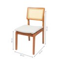 Ver imagem 3 de Kit 2 Cadeiras Veneza Madeira Maçicaalt 86 cm X 43cm x 55 cm Marrom/Offwhite