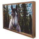 Ver imagem 4 de Quadro Decorativo Cavalo em Moldura Caixa Tacolado Moldura Trad 1cm Madeira Escura com Vidro 20 X 30