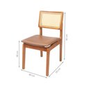 Ver imagem 3 de Kit 2 Cadeiras Veneza Madeira Maçica 86cm x 43cm x 55cm Marrom/Caramelo