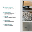 Ver imagem 4 de Cozinha Completa 5 Peças Milla Ultra com Armário e Balcão e Cristaleira Nogueira e Cinza Carraro