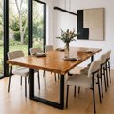 Ver imagem 1 de Mesa de Jantar Rústica 6 Lugares 2,30x1,15m Madeira Maciça