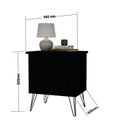 Ver imagem 3 de Mesa de Cabeceira 2 Gavetas 62,5x54x42,8 cm Fort