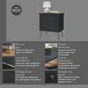 Ver imagem 6 de Mesa de Cabeceira 2 Gavetas 62,5x54x42,8 cm Fort