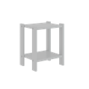 Ver imagem 2 de Mesa de Cabeceira em Madeira Maciça Linna Branco