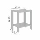 Ver imagem 3 de Mesa de Cabeceira em Madeira Maciça Linna Branco