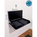 Ver imagem 4 de Fraldário Trocador Bebê Preto Berçário Condomínio Comércio