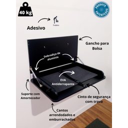 Fraldário Trocador Bebê Preto Berçário Condomínio Comércio - 3