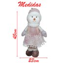 Ver imagem 2 de Decoração Natal Boneco De Neve Rosa Natalina 45cm