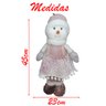Decoração Natal Boneco De Neve Rosa Natalina 45cm - 2