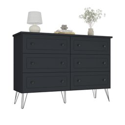 Cômoda para Quarto 6 Gavetas 95x136x43,3 Cm Fort - 2
